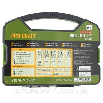 Набор сверл и бит 101шт, S2, Procraft DBS101 101 фото