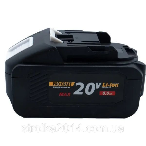 Акумуляторна батарея Li-Ion, 20В, 8Аг Procraft Battery20/8 30211 фото