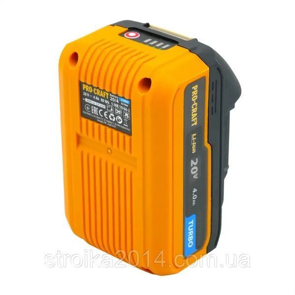 Акумуляторна батарея (20В, 4Аг) Procraft Battery20/4 Turbo 30244 фото